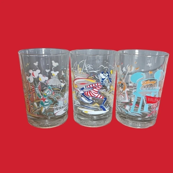 Mc.Donald's disney mickey mouse 25th anniversay celebration glasses set of 3 - Picture 1 of 16